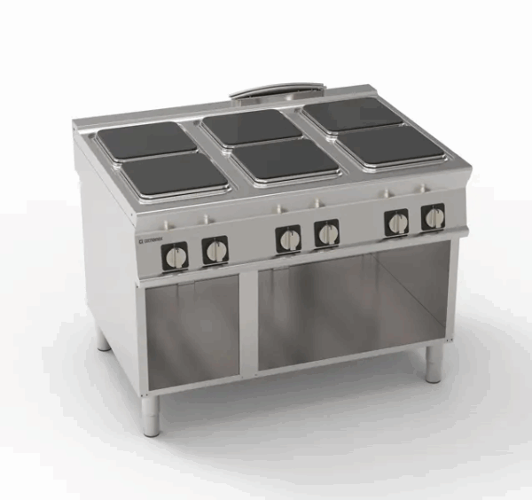 Cuisinière électrique 6 plaques carrées 30x30cm