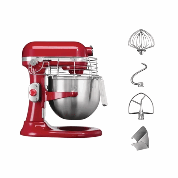 Batteur KitchenAid professionnel rouge 6,9L – Image 2