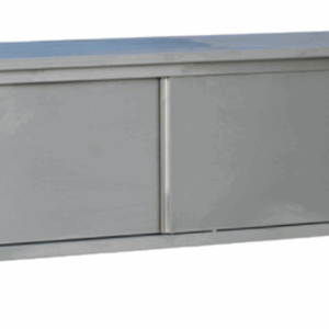 Table armoire inox avec porte coulissantes : 1600x600mm