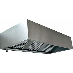 Hotte rectangulaire inox : 3500 X 950 X 400mm