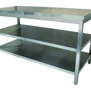 Table inox + 2 TI : 600x700xH900mm