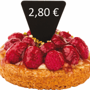 Etiquette "Triangle" noir pique plast.