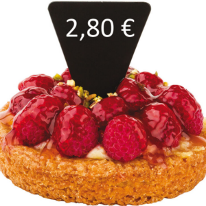 Etiquette "Triangle" noir pique plast.