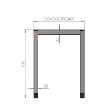 Etagère du chef 1 niveau : 1200 X 400 X 400mm – Image 2
