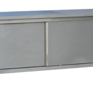 Table armoire inox avec porte coulissantes : 1600x600mm
